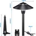 SUNVIE LED Low Voltage Landscape Lights 3W Cast-Aluminum Pathway Lights Low Voltage 12-24V Waterproof Landscape Path Lights 3000K Landscape Lighting for Yard Garden Walkway ETL Listed Cord, 12 Pack