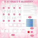 Jenaai 12 Sets Pink Bow Party Favors Ceramic Painting Kit for Kids Coloring Pink Bow Crafts DIY Painting Craft Kit Unpainted Plaster Figurines for Student School Art Activity Gifts Party Supplies