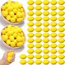 Jerify 100 Pcs Lemon Stress Balls Bulk Lemon Party Favors Mini PU Foam Ball Toys for School Carnival Themed Party Prize Bag Fillers