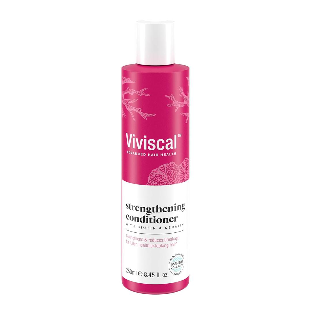 Viviscal Hair Strengthening Conditioner Strengthens and Reduces Breakage for Fuller, Healthier Hair With Biotin, Keratin and Marine Extracts 250ml (8.45 Fl Oz)