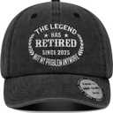 2 x Retirement Gifts for Men Women 2026, Best Personalized Funny Retired Ideas Gifts (Black)