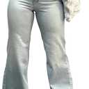 Women's Flare High Waisted Bell Bottom Wide Leg Jeans Stretch Classic Denim Pants L