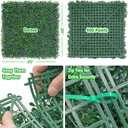 20x20Inch 9Pcs Grass Wall Panels, 4 Layers UV-Anti Boxwood Greenery Hedge with 50 Zip Ties, No Odor Artificial Fake Grass Backdrop Indoor Outdoor Privacy, Birthday Wedding Decor, 25 SQ FT