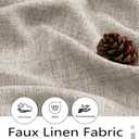 Valances for Windows, Light Filtering Faux Linen Textured Small Short Valance Curtains for Bathroom Basement Farmhouse, Rod Pocket Top Half Curtains for Windows, Linen 52Wx12L Inch, 4 pack