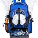 Himal Outdoors Lacrosse Bag with Helmet Storage- Premium Lacrosse Backpack with Two Stick Holder- Extra Large Separate Shoe Compartment-Zipper Pocket & Towel Ring and Padded Shoulder Straps