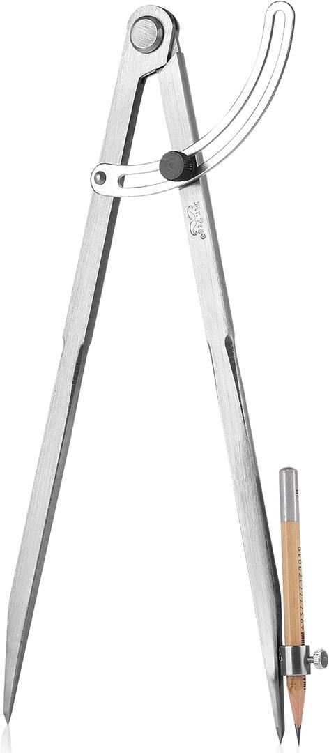 Mr. Pen- Professional Compass for Woodworking, Compass with Wing (12 Inch)
