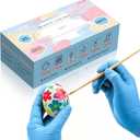 PROMEDIX P Kids Gloves Disposable for 6-10 Years,100PCS Nitrile Gloves for Crafting,Cooking,Gardening,Latex-Free,Powder-Free (Blue)