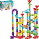 Marble Run for Kids Ages 4-8 - Maze Game DIY Educational Playset Birthday Gift for Ages 3+,Track Pipe Building Blocks Glass Marbles for Kids Birth Day Preschool, Toys for 3 Year Old Boys Christmas