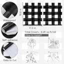 5 x Black and White Checkered Peel and Stick Wallpaper Modern Gingham Wall Paper Plaid Removable Contact Paper Self Adhesive Wallpapers for Bedroom Bathroom Shelf Liner Vinyl 17.3" x 78.7"
