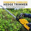 Cordless Hedge Trimmer with Rotatable Handle for Dewalt 20V Battery, 52cm Brushless Motor Trimmers Battery Powered, Electric Hedge Trimmer Bush Trimmers for Garden, Yard(Battery Not Included)
