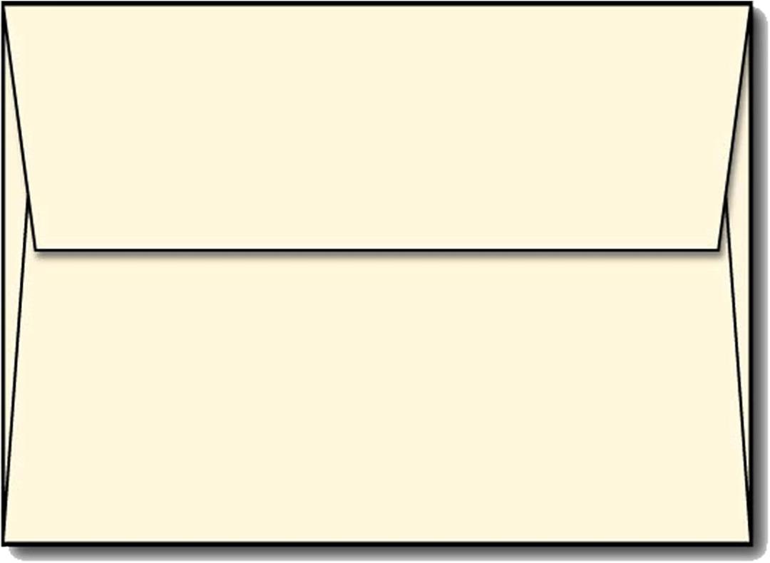 Cream A7 (5 1/4" x 7 1/4") Square Flap Envelopes - 50 Envelopes - Desktop Publishing Supplies Brand Envelopes