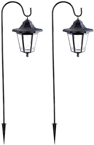MAGGIFT 37.8 Inch Hanging Solar Lights for Outside Solar Garden Lights Decorative Lanterns with 2 Shepherd Hooks Waterproof Landscape Lighting for Lawn Patio Yard Pathway Driveway, 2 Pack