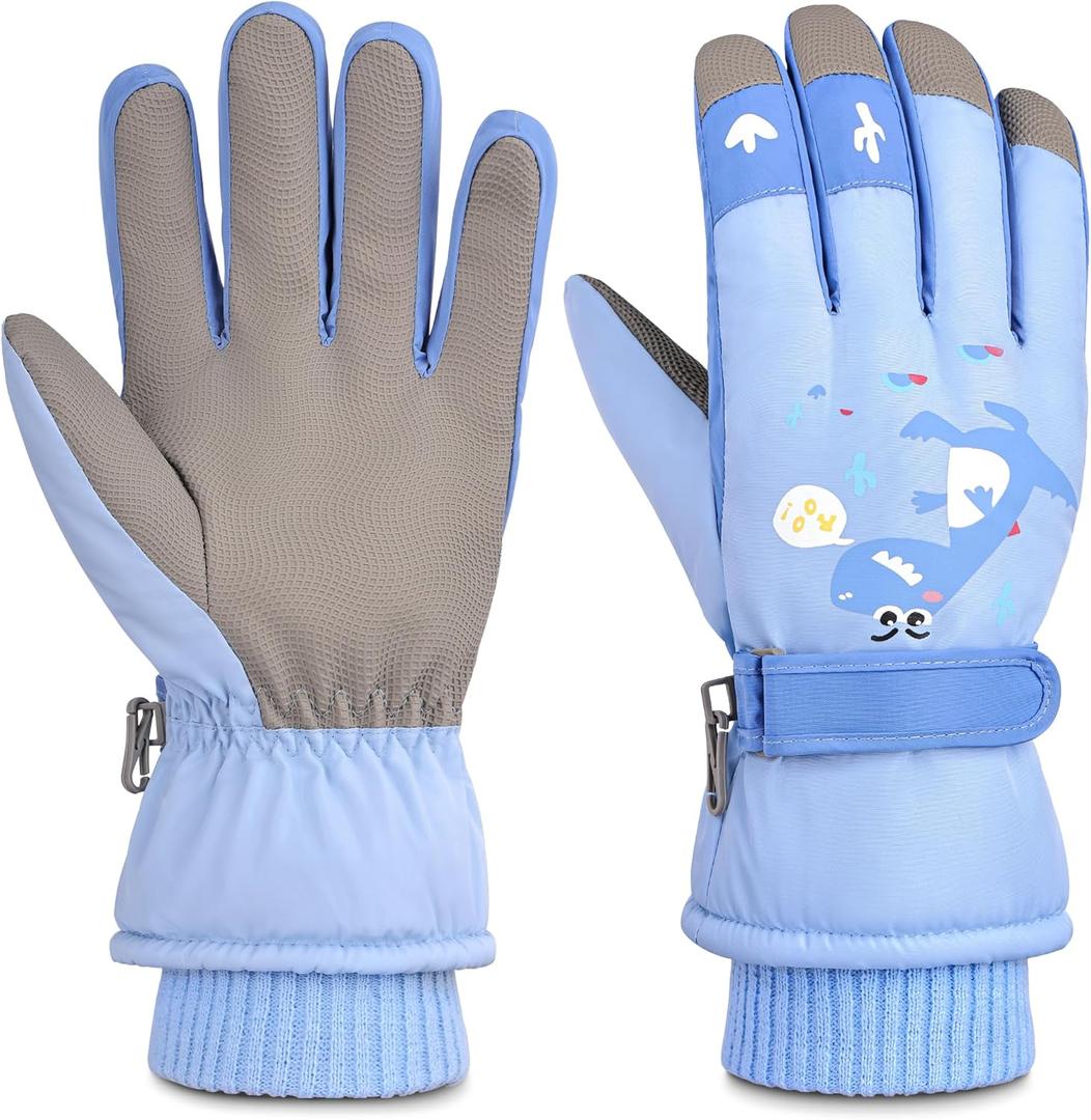 Children Ski Gloves Kids Waterproof Winter Outdoor Snowboard Warm Gloves for Boys Girls