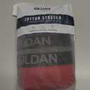 Gildan Men's Underwear Cotton Stretch Boxer Briefs, Multipack (XX-Large, Blk/Heather Navy/Stripe/Heather Red (4-pack, Long Leg))