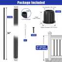 BLIKA 100 Pack 36" Aluminum Deck Balusters with Connectors/Screws, 3/4" OD Hollow Round Aluminum Balusters for Deck Railing, Black Metal Deck Balusters Staircase Spindles