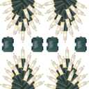 Joliyoou 4 Packs Total 200 LEDs 64ft Warm White Christmas String Lights, Battery Operated Christmas Mini String Lights with 8 Lighting Modes, Indoor Outdoor LED Xmas Fairy String Lights with Timer