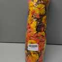 2 PCS Artificial Faux Fall Hanging Flowers Plants for Outdoor Decor,Fake Silk Morning Glory with Eucalyptus UV Resistant Mums for Wall Home Porch Patio Balcony Yard Indoor Decor (Fall Orange+Yellow)