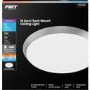 Feit Electric 15in. Round LED Flush Mount Ceiling Light with Motion Sensor, Adjustable White 2700K–6500K, 1500 Lumens, Dimmable, Brushed Nickel Trim with Matte Black Option, FM15RTLP/6WY/MM/BK