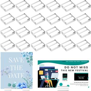 25 Pcs Acrylic Place Card Holder, 1.2" Clear Small Acrylic Sign Holders Wedding, Table Numbers Name Display Stands, Thanksgiving Place Cards Holders, for Photos Office Menu Meeting