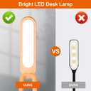 LED Desk Lamp for Office Home & Battery Operated Lamp Rechargeable Lamp Foldable & Portable Light, LED Desk Light Strip, 3 Brightness Dimmable Small Desk Lamp Reading Lamp (Orange)