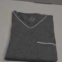 EA'S SECRET 100% Cotton Pajamas for Women Set V Neck Loungewear Pajama Pants Womens Lounge Sets Pjs Sleepwear with Pockets (Large, Deep Grey)