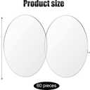 Yalikop 60 Pieces 4 Inch Round Acrylic Clear Blank Transparent Acrylic Disc Blank Round Circle Plastic Disc Sheet for DIY Projects Cake Decoration Crafts Wedding