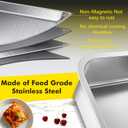 9x13 Baking Pan with Lid, 7.6Qt Large Lasagna Pan with Lid, 4 Inch Extra Deep Dish Baking Pan & Casserole Dish, Oven Safe Stainless Steel Roasting Pan for Family, Large Capacity Cooking