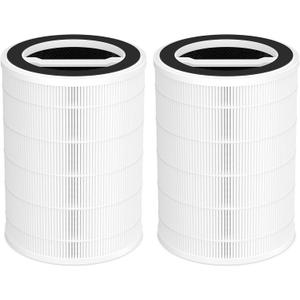 2-Pack P200S/P200 Pro Replacement Filter for WELOV P200S/P200 Pro Air Purifier, 3-in-1 HEPA and High-Efficiency Activated Carbon Filter for Smoke, Dander, Pollen, Dust, Unwanted Odors