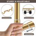 1 Inch Modern Double Window Curtain Rods,72-144 Inch Adjustable Telescoping Heavy Duty Stylish Drapery Rods Decorative Solid Square Allufer Finials for Dual Curtain Rod Window Treatment, Brushed Gold