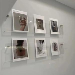 ROYALITA 2-Pack Acrylic Magazine Holder Brochure Holder, 17" Record Holder Magazine Rack, Fashion Hanging Bookshelf Literature Storage Rack for Waiting Room, Living Room, Office, Clear 17 Inch