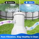 Above Ground Pool Filter Pump, 800 Gallons Flow Rate Pool Pumps Cartridge Pools Filters Pumps for High-Efficiency Water Clean & Debris Filtration, 800 GPH Swimming Pool Pumps Above Ground
