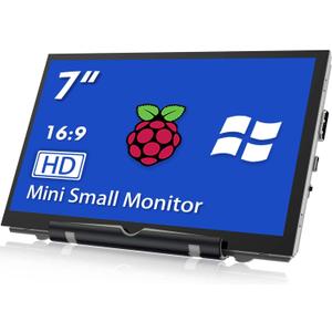 Raspberry Pi Screen 7 Inch HDMI Monitor 800x480 LCD Screen Display Mini Small Monitor for Raspberry Pi 4/3/2/Zero/B/B+ Win11/10/8/7 (Non-Touch), Driver Free