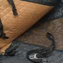 PETICON Large Dog Car Seat, Back Seat Extender for Dogs with 3 Mesh Windows, Waterproof Medium Carseat for Dogs with 4-Splice Hard Bottom, Pet Seat Cover for Cars, Trucks and SUVs (Black)