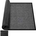 MYFAMIREA Commercial Floor Mat 4' x 6' Extra Large Front Door Industrial Rug Heavy Duty Brush Step Entrance Mat Weather Utility Rug with Non Slip Rubber Backing Low Profile for Entryway, Charcoal Grey