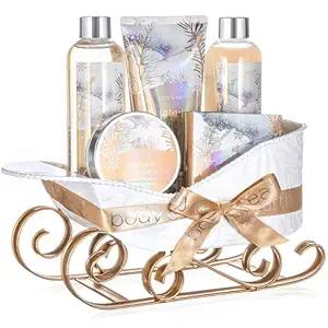 Gift Baskets for Women, Body & Earth Gift Set with Jasmine & Honey Scent Includes Bubble Bath, Hand Cream, Holiday Gift Baskets, Bath and Body Gift Sets for Women, Happy New Year Gifts