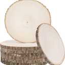 8 Pcs Large Unfinished Wood Slices, 7-8 Inches Wood Slabs for Centerpieces Natural Wooden Circle, DIY Wood Centerpieces for Tables Wedding Party Door Sign Decor