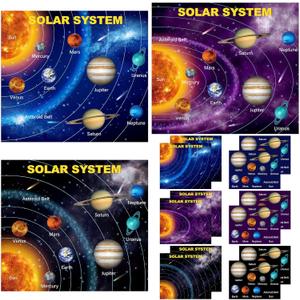 24 Set 48 Sheets Planet Craft Kits Waterproof Space Stickers DIY Make Your Own Solar System Stickers for Crafts Reward Game Activities
