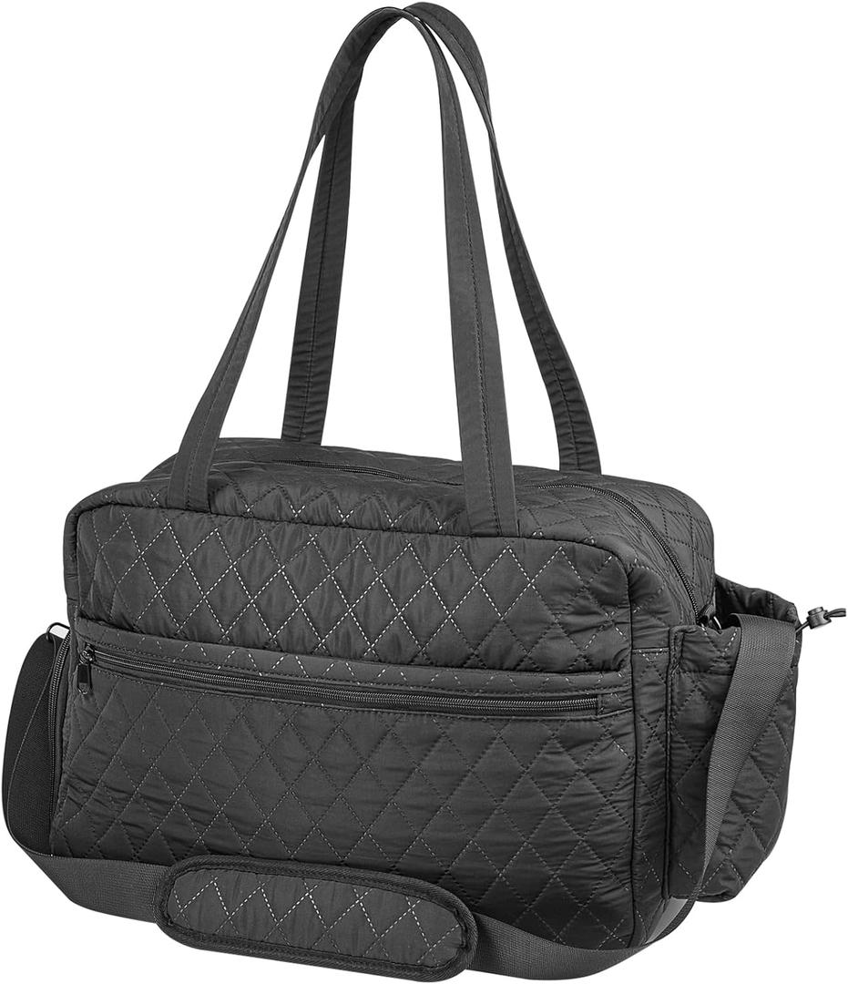 Travel Duffel Bag, Lightweight Bag with Wet Pocket, Water-Resistant Travel bag for Women, Puffer Weekender Bag with Shoe Compartment,Fitness Bag and Daily Use