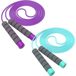 Jump Rope For Kids,Jump Rope Kids,Adjustable Soft Skipping Rope,Toddler Jump Rope With Skin-Friendly Foam Handles For Kids, Boys,Girls,Women, Men,Exercise Activity,Outdoor Fitness
