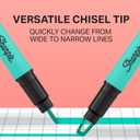 Sharpie Clear View Highlighter Sticks, Chisel Tip, Assorted Fluorescent, 8 Count - School, Home, and Office Use, Teacher Supplies
