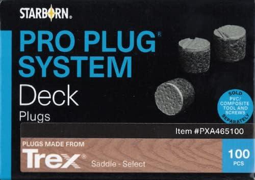 Starborn Pro Plug System Saddle PVC Composite Deck Boards, Covers 25 Sq Ft Includes Plugs Only