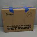 2026 Upgraded Dog Ramp for Couch, Foldable Small Dog Ramp for Sofa, 4 Adjustable Height from 13'' to 21", Portable Stable Pet Steps with Non-Slip Pad, Pet Ramps Use for Sofa Couch Stairs (A-wood Color)