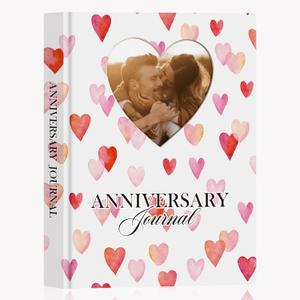 Lanpn Wedding Anniversary Journal Book, Leather Dating to 70th Wedding Scrapbook Memory Book, Newlywed Marriage Couple Gifts Notebook Bridal Shower Anniversary Diary (190 Pages)
