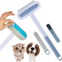 Pet Hair Removal Tool, 4 in 1 Reusable Washable Lint Brush for Cat and Dog Hair Remover, Gentle on Furniture with Extra Long Handle for Couch, Carpet, Clothing, Bedding, Car, Window