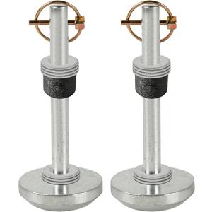 AR-PRO (2-Pack) Replacement Snow Plow Skid Shoes for ATV UTV Blades, Fits 5/8" Shaft  Compatible with Moose Plows  Includes Pins, Rubber Bumpers, Washers  Replaces 100-3133, 4501-0702 etc (Silver (7" Height))