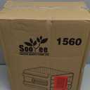 Sooyee 60 Capacity Egg Container for Refrigerator, Household Egg Holder for Fridge, Transparent 2 Drawers Chicken Egg Storage Container,White