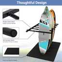 Surfboard Rack Wall Mount 6 Arms/8 Arms, Surfboard Rack for Wall with Rubber Mat, Vertical Paddle Board Storage Holds 6 Boards/8 Boards Storage Mount System at Home and Garage