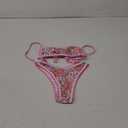 SOLY HUX Bathing Suit for Women Two Piece Floral Print Tie Back Swimsuit Bikini Sets, XS