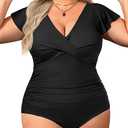 Yonique womens Full Coverage
 Size 16w Black