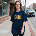 Women's Basketball 22 Shirt Retro Oversized Tee for Basketball Moms Players Fans Funny Sports Gift Top (Blue, XXL)